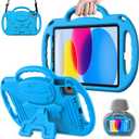 AVAWO Kids Case for iPad (A16) 11th Generation 11 Inch 2025, iPad 10th Generation 10.9" 2022, Shockproof Rugged Protective Cover with Shoulder Strap/Handles/Kickstand for i Pad 10/11 Gen, Blue