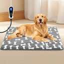 Bestio Extra Large Dog Heating Pad,47x30 in Heated Dog Bed with Constant Heat & Auto Modes， MET&UL Certified Pet Heating Pad with Soothing Warmth, Chew-Resistant Cord, Waterproof Washable Cover-Gray