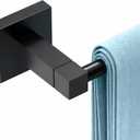 RUACQ Black Towel Bar 24 inch, 304 Stainless Steel Towel Racks for Bathroom Wall Mounted, Heavy Duty Bath Towel Rod with Square Base(Matte Black)