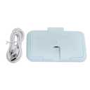 Baby Wipe Warmer,Baby Wipe Warmer Thermostat Temperature Double Layers Cover Portable USB Wet Heater Light Blue