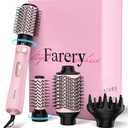 Farery Blow Dryer Drush Set, 4 in 1 Rotating Hair Dryer Brush with Oval Volumizing Barrel, 2 Rotating Brush (1.5" & 2") and Diffuser, All-In-One Hot Air Brush for Fast Drying, Volumizing & Smoothing