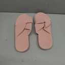 BUNYISCN Slippers for Women Memory Foam Women's Orthopedic Arch Support Open Toe House Bedroom Corduroy Bow Crossbands Slide House Slippers, Pink US 11-12