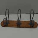 Creations Dark Wash Brown Rustic Coat Rack Wall Mount with 3 Hooks
