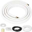 13 Ft Mini Split Line Set Air Conditioning Copper Tubing Pipe Extension 1/4" & 3/8" PE Thickened for AC and Heating 9000BTU