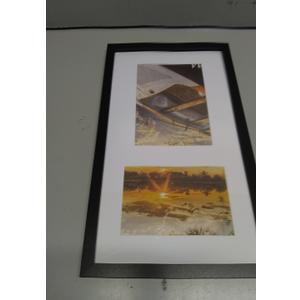 DUENPY 8x14 Picture Frame Collage Display 4x6 and 5x7 Photos for Available Horizontal Wall Mounting Display and Vertical Black