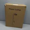 GyroVu Rattan Floor Lamp for Living Room, Adjustable Height Standing Lamp