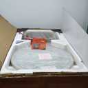 Vanity Set with LED Lighted Mirror Round Mirror & Soft Cushioned Stool 4 Drawers