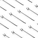 HUHOLE 25 Pack Black Pegboard Hooks 10 Inch Heavy Duty Metal L-Hooks for 1/4" Peg Board Garage Tool Organizer, Retail Display & Craft Storage Hangers (30lbs Capacity)