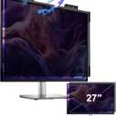 2 Pack 27 Inch 16:9 Magnetic Privacy Screen Filter, Removable Anti-Spy Anti-Scratch Anti-Glare Blue Light Security Screen Protector for Desktop Monitor