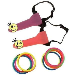 2 PCS Party Favor Toss Ring Hoopla Game Novelty Toy Event Party Supplies Packs Set and 1 Pack Confetti H0