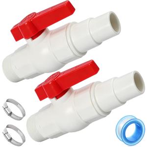 TonGass Upgraded 2-Way Ball Valve Replacement Compatible with Hayward SP0729 Econoline, 1.5" MIP x 1.5"-1.25" Hose Adapter, Heavy-Duty Pool Filter Valve for Flow Regulation & Draining - 2 Pack