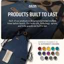 Asaya Chef and BBQ Apron with Bottle Opener and Hand Towel - 10oz Cotton Canvas, Stainless Steel Hardware - Cross Back Straps (Blue)