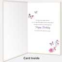 Floral Butterfly Birthday Card Gift for Best Friend Sister Women, 5x7 inch