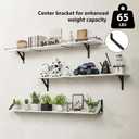 WOPITUES Long Wall Shelves 56″W x 8″D, Floating Book Shelves Max Load 65lbs, 56in