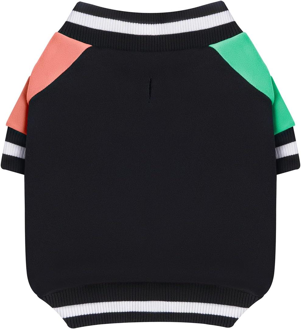 GreenJoy Cute Dog Sweater - Stretchy Dog Pullover Sweatshirt,Soft and Warm Winter Clothes for Boy & Girl Dogs,Suitable for Puppies & Adult Dogs (Black+Blue+Orange, Large/X-Large)