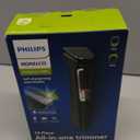 Norelco Philips Multi Groomer All-in-One Trimmer Series 3000-13 Piece Mens Grooming Kit for Beard, Face, Nose, Ear Hair Trimmer and Hair Clipper - NO Blade Oil Needed, MG3740/40 (Black/Chrome)