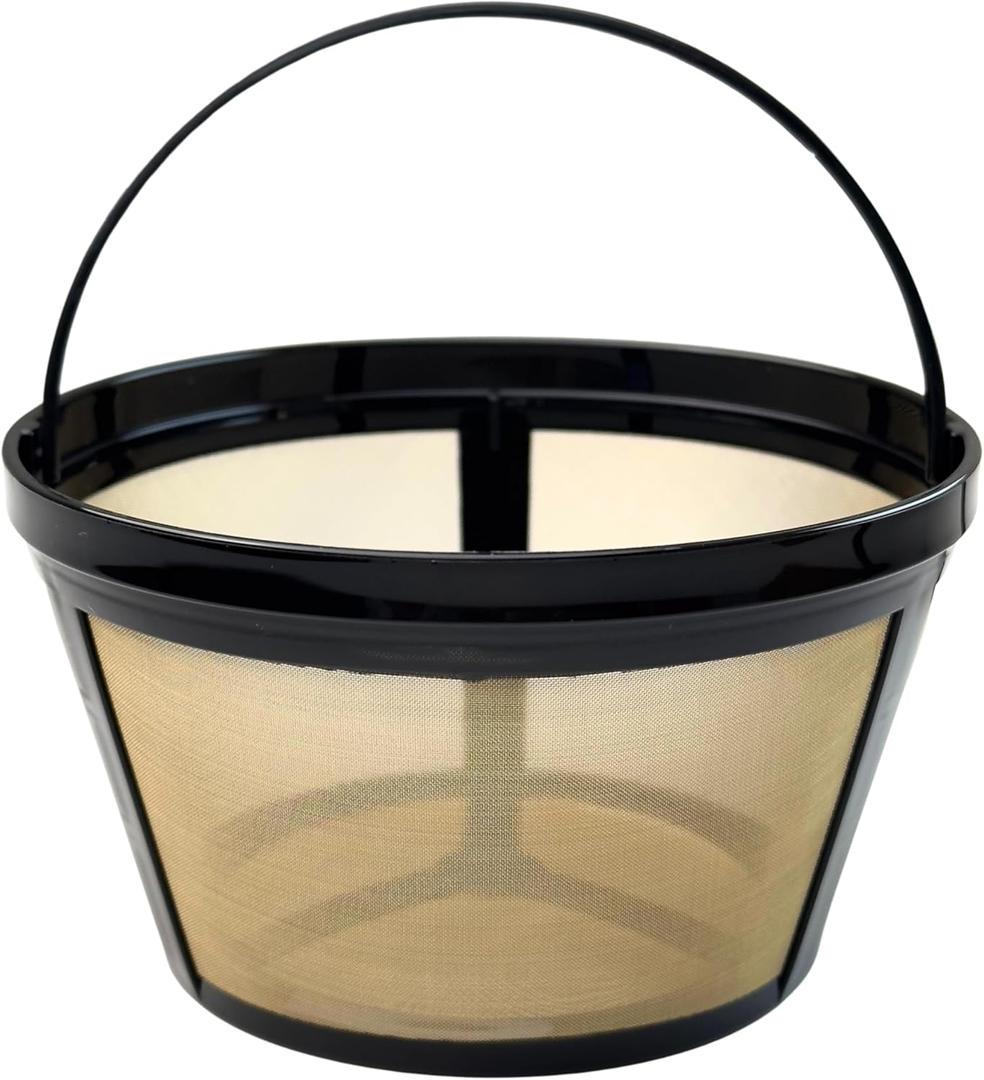 Reusable Coffee Filter Compatible with Mr. Coffee, Black+Decker, and other standard 8-12 cup drip coffee makers, Eco-Friendly BPA Free Replacement for Paper Filters (1 Pack)