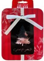 Surface Packaging Red Foil Tree Gift Card Holder Tin