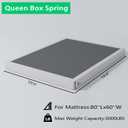 ALDRICH 5 Inch Heavy Duty Metal Box Spring Mattress Foundation 3000lbs Max Weight Capacity/Non-Slip/No Noise/Easy Assembly/Easy Clean Cover,Queen