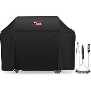 Kingkong 7131 Grill Cover for Weber Genesis II 4 Burner Grill including Brush, Tongs and Thermometer