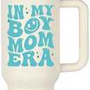 Boy Mom Cup Tumblers Gifts.40oz In My Boy Mom Era Tumbler with Handle.40oz Birthday Christmas Mothers Day Gifts for boy mom.