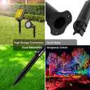 T-SUNUS RGB Solar Landscape Spotlights Christmas, Color Changing Spot Lights Waterproof IP65 Garden Pond, 180 Adjustable Halloween Wall Tree Light Separately Installed for Outdoor Indoor 2 Pack