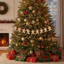 Therwen 4.6 ft Christmas Gingerbread Man Banner Metal Gingerbread Man Garland Vintage Christmas Tree Ornament for Mantle Wall Window Door Xmas Tree Decor Holiday Crafts