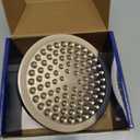 High Pressure Shower Head - Anti-Clogging Silicone Nozzles 2.5 GPM Removable Restrictor - Easy to Clean and Install - Includes Plumbers Tape - 6 inch - (Brushed Nickel 2.5GPM)