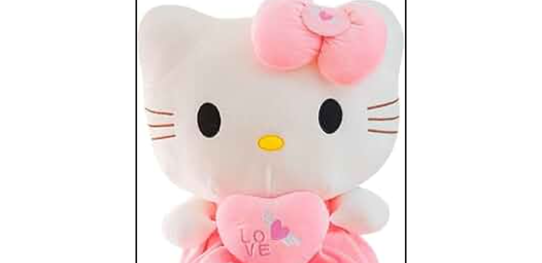 Kitty Plush  Collectible Kitty Plushie Cute Stuffed Animal Toy Adorable Kawaii Doll (Pink 30cm .)