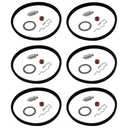 JA&MIU 631021B 6PCS Carburetor Carb Needle Seat Bowl Gasket Repair Kit Compatible with Tecumseh 631021 631021B 631021A V40 V50 V60 VM80 H30 VM100 HMSK HSSK LEV LV OH195