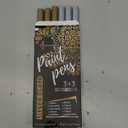 ARTISTRO 6 Acrylic Gold & Silver Paint Pens - 0.7mm Extra-Fine Markers - Great for Greeting Cards, Ornament Decor, & More