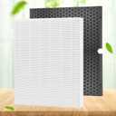 Replacement 116130 Filter H for Winix 5500-2, 2 Filter & 2 Activated Carbon Filter Combo Pack Compare to Part # 116130