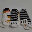 6 Pairs Cute Cat Paw Socks Women Winter Fuzzy Cozy Plush Slipper Socks