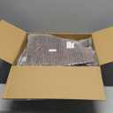 Extra Large Corner Bread Box for Kitchen Countertop, 16.5 Inch Charred Pine 2-Tier Breadbox with Glass Wavy Door Panel, Vintage Farmhouse Style Wood Design (Pine Wood) (Brown)