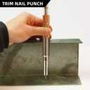 Trim Nail Punch with Retaining Clip, 7.56 Inch Nail Punch for Finish Protection, Ideal Carpentry Tool
