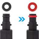 Flush Hose Fitting Kit for Yamaha,PWC WaveRunner/Sport Jet Boat Flush Fitting Kit Black Compatiable For Yamaha,LX VX VXR FXHO VX110 VX Deluxe FX Cruiser Jet Ski (Jet Boat Flush Fitting Kit-Black)