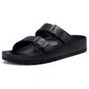 KIDMI Women's Comfortable EVA Sandals with Medium Arch Support, Adjustable Buckle Summer Beach Slide Sandal, Black EU 39