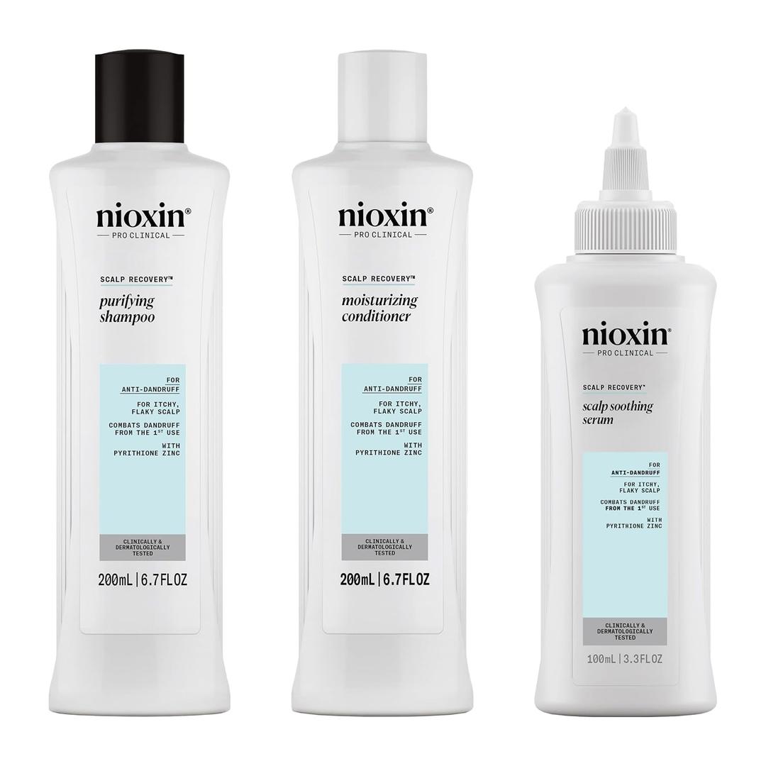 Nioxin Scalp Recovery Anti-Dandruff System Kit | For Itchy & Flaky Scalp | Pyrithione Zinc | Trial Size, Exp Date: 02/2027