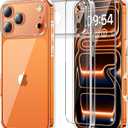 TAURI for iPhone 17 Pro Case, Full Camera Protection with Screen Protector, Anti-Yellowing Military-Grade Protection Shockproof Slim Phone Case for iPhone 17 Pro, Clear