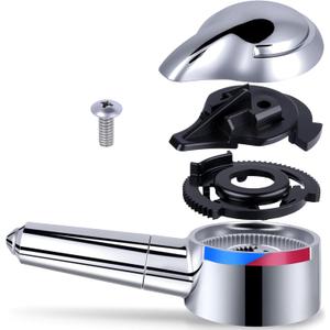 10424 Lever Handle Replacement Compatible with Delta 1700 Monitor Shower Handle, Single Lever Handles Kit, Shower Trim Kit for Tub and Shower Faucets, 5 in H X 2 in W Faucet Handle, Chrome