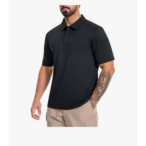 Men's Tactical Polo Shirts Short Sleeve Athletic Golf Outdoor Lightweight Performance Sports Shirt, XL