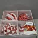 Alupssuc 6''/150mm Large Christmas Ball Ornaments, 4Pcs Christmas Tree Decor, Shatterproof Hanging Decorations with Hooks, Red & White Baubles for Xmas Tree, Wedding, Holiday and Party Decor