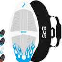 BPS New Zealand Flame - High Performance Wooden Skimboard with Custom Traction Pads  with Optional Padded Carry Bag Made from Recycled Plastics  for Kids or Adults, Choose from 4 Colors