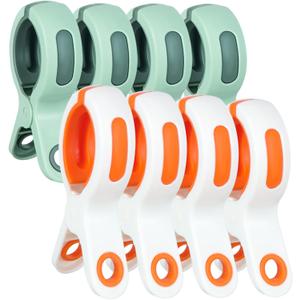 Beach Towel Clips for Beach Chair Towel Holder for Beach Chair Pool Chair on Cruise-Jumbo Size,Plastic Strong Beach Chair Clips to Keep Your Towel from Blowing Away,Heavy Duty and in Bright Colors
