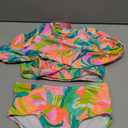 Kanu Surf Girls Long Sleeve Rashguard UPF 50 Two Piece Swim Set (10, Riva Multi)