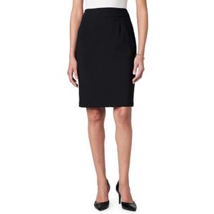 Calvin Klein Womens Centerback Zipper Velvet Wear to Work Suits Skirt (14, Black)