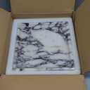 Natural Marble Tray, Coffee Table, Food, Fruit, Paper Cup, Cake Display, Coffee bar, Family Gatherings, Seasonal Holiday Decoration Tray(Viola-Square-9.8"x9.8"x0.7")