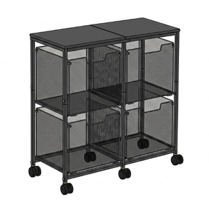 X-Cosrack Rolling File Cart, 4 Drawer Mobile File Cabinet with Wheels, Hanging Files