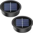 2 Pack Replacement Solar Light Parts(Top Size 2.76 inches, Bottom Size 2.36 inches),7 Lumens Warm White LED Waterproof Solar Light Replacement Top Kit for Outdoor DIY Hanging Lanterns