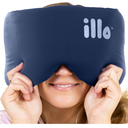 illo Wearable Pillow Sleep Mask | Blackout Weighted Eye Mask for Sleeping Napping & Side Sleepers | Soft Mulberry Silk Blend Patented Light Blocking for Travel Bed Camping Airplane Work | Women & Men
